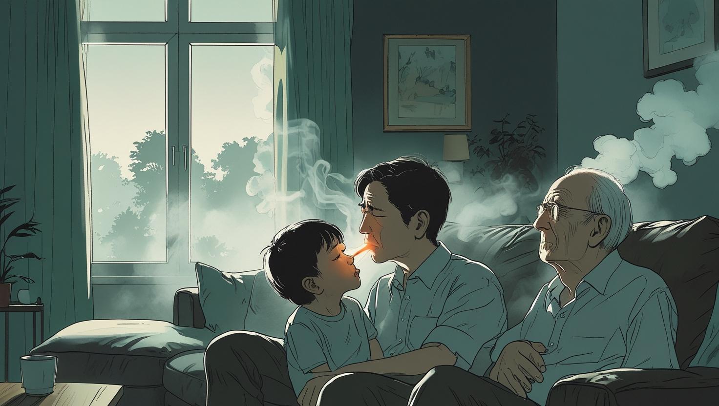 Trẻ em sống cùng người hút thuốc dễ mắc hen suyễn và viêm phổi